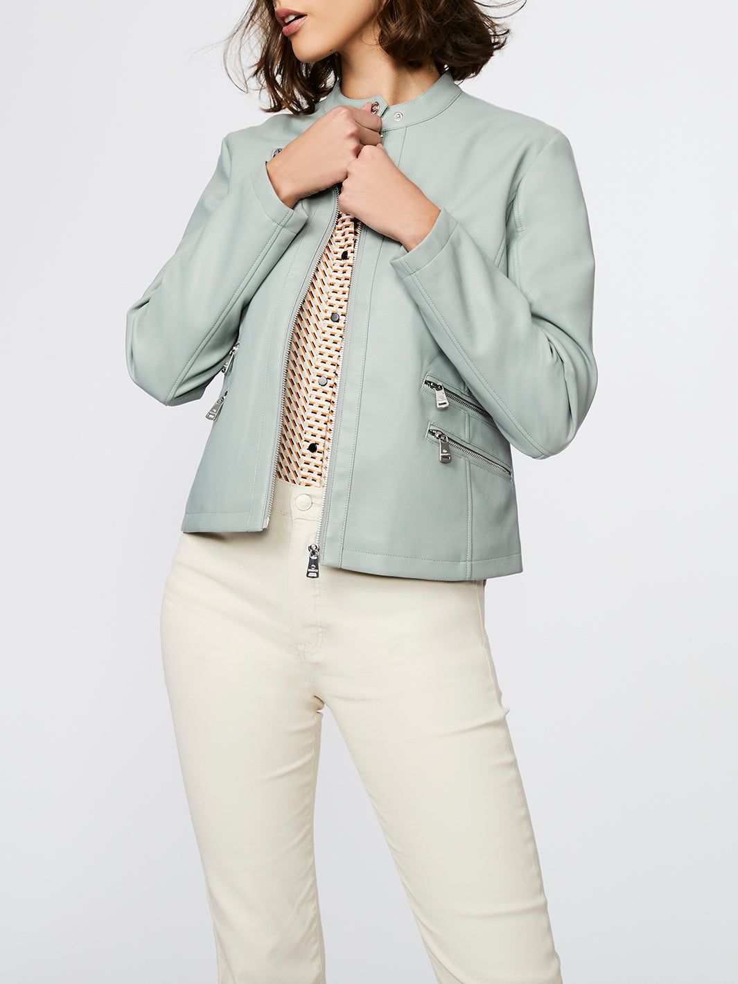 Faux Leather Moto Jacket sold by Lord & Taylor product image thumbnail 9