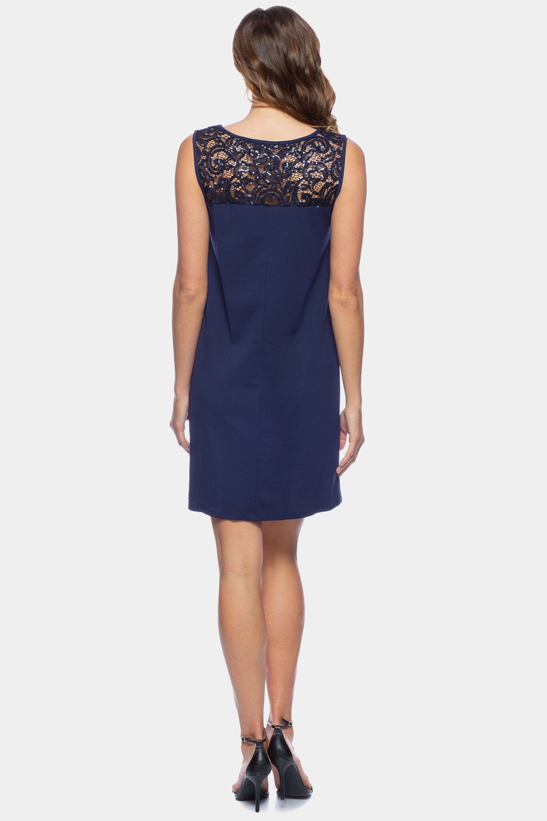 Sleeveless Sequin Lace Yoke Dress sold by Lord & Taylor product image thumbnail 5