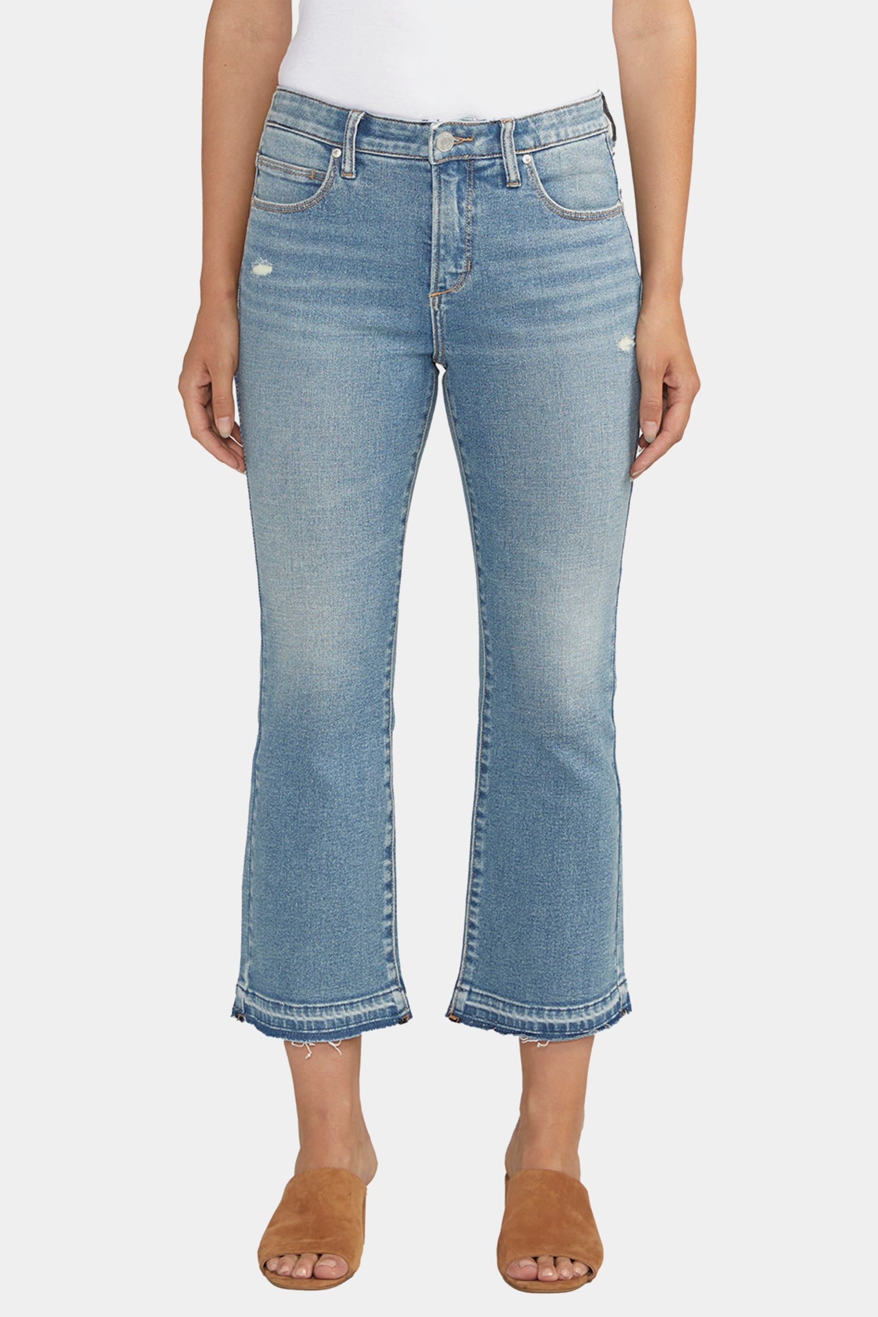 JAG Plus Size Eloise Mid Rise Cropped Bootcut Jeans sold by Lord & Taylor