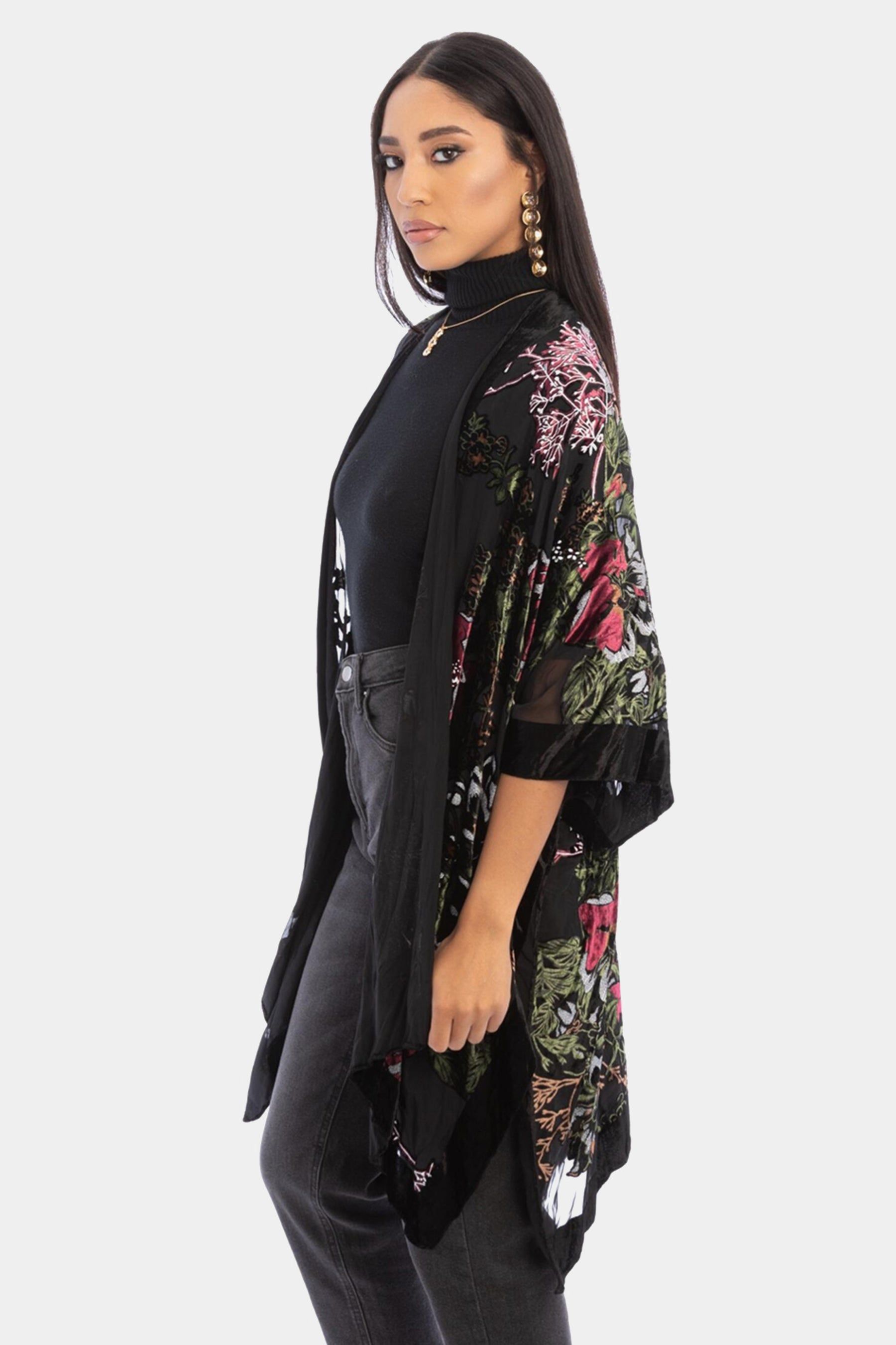 Ione Velvet Burnout Kimono sold by Lord & Taylor