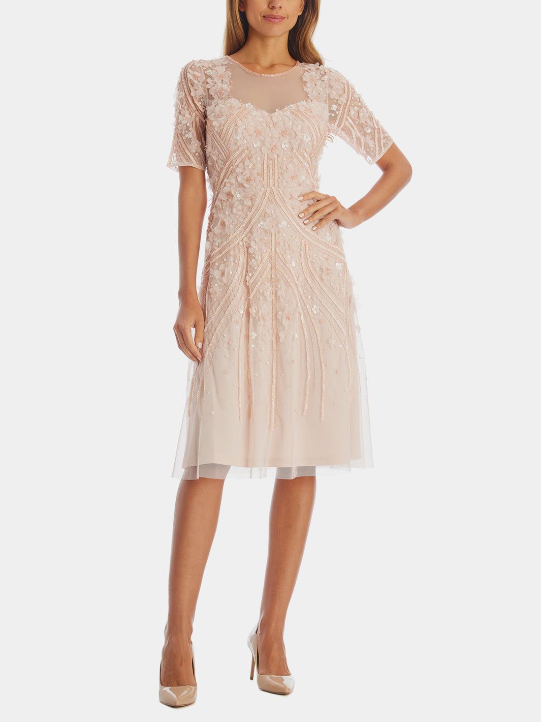 3D Floral Midi Dress sold by Lord & Taylor