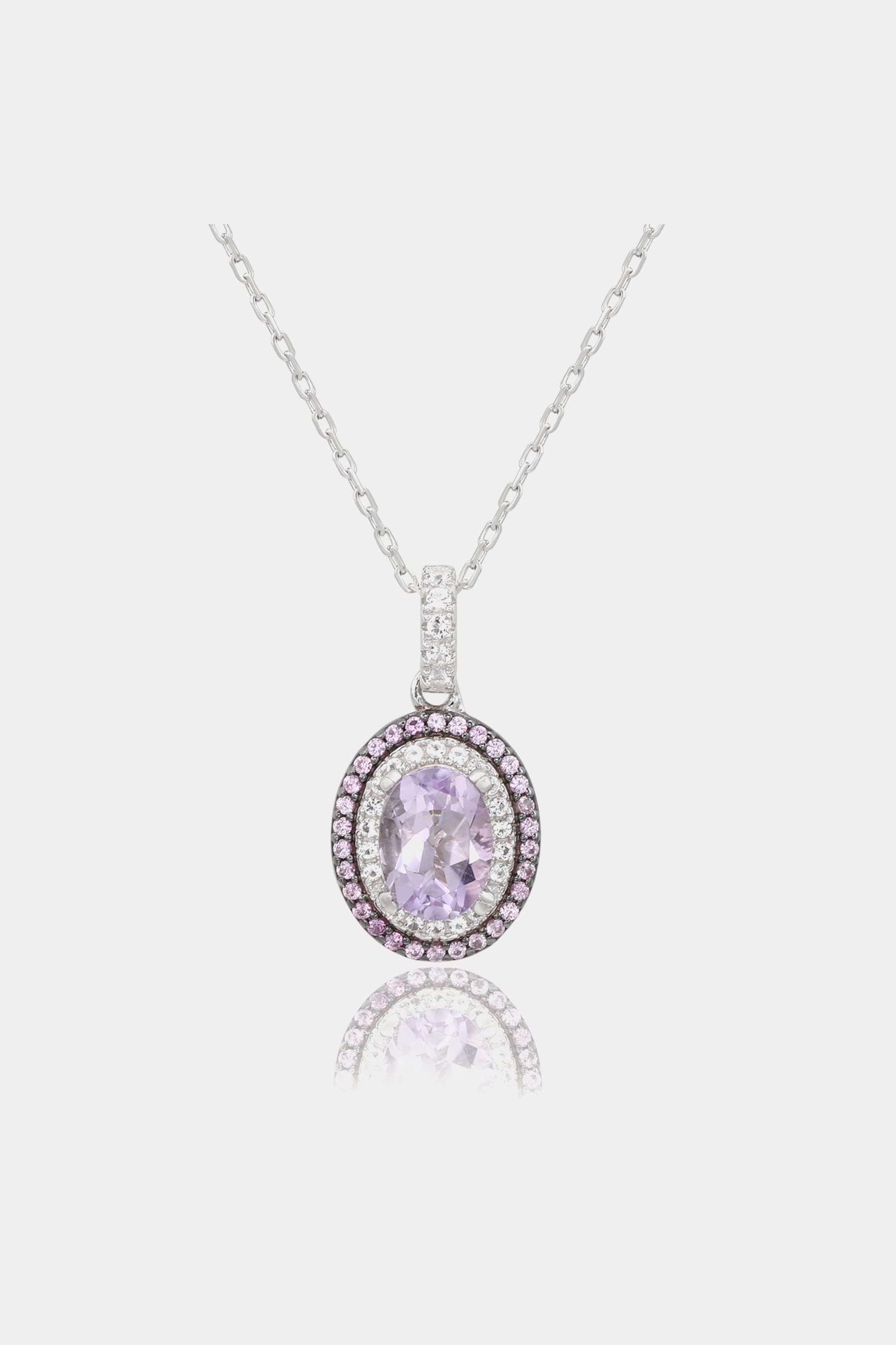 Oval Cut Purple Amethyst And Pink Sapphire Accent Pendant sold by Lord & Taylor