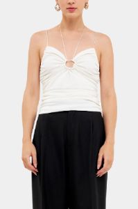 Slinky Cutout Ruched Top sold by Lord & Taylor