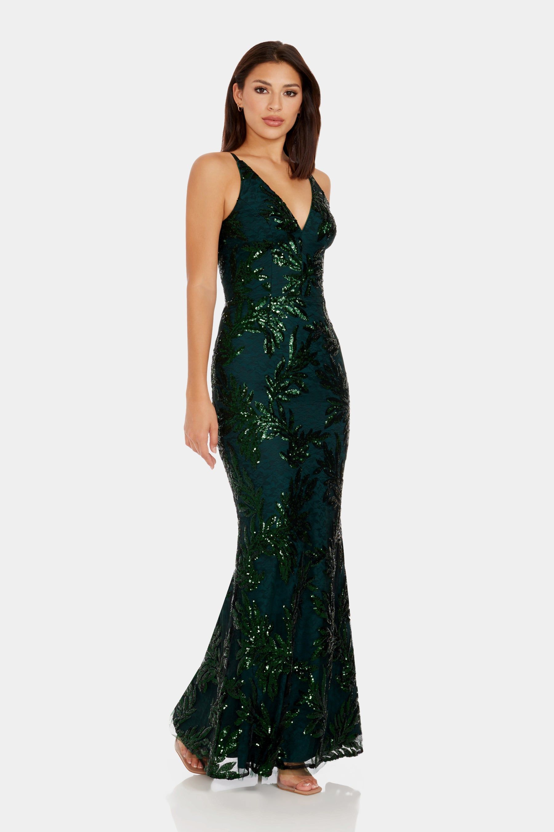 Sharon V-Neck Mermaid Gown sold by Lord & Taylor product image thumbnail 4