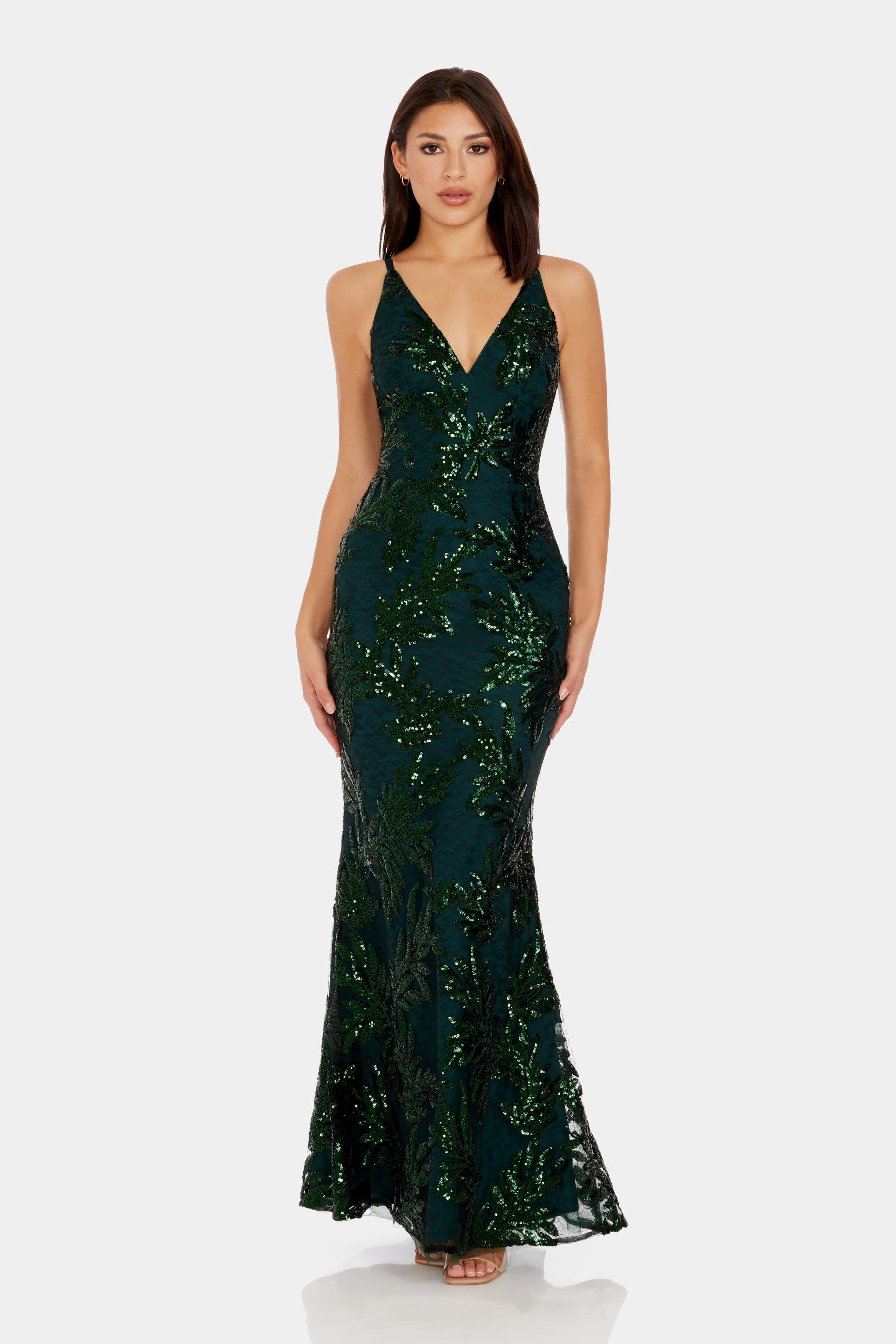 Sharon V-Neck Mermaid Gown sold by Lord & Taylor product image thumbnail 3