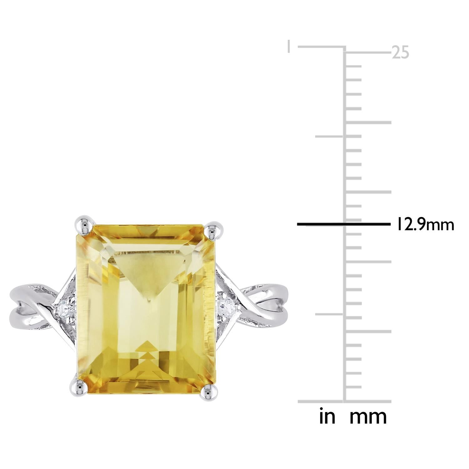 Citrine and White Topaz Ring sold by Lord & Taylor product image thumbnail 4