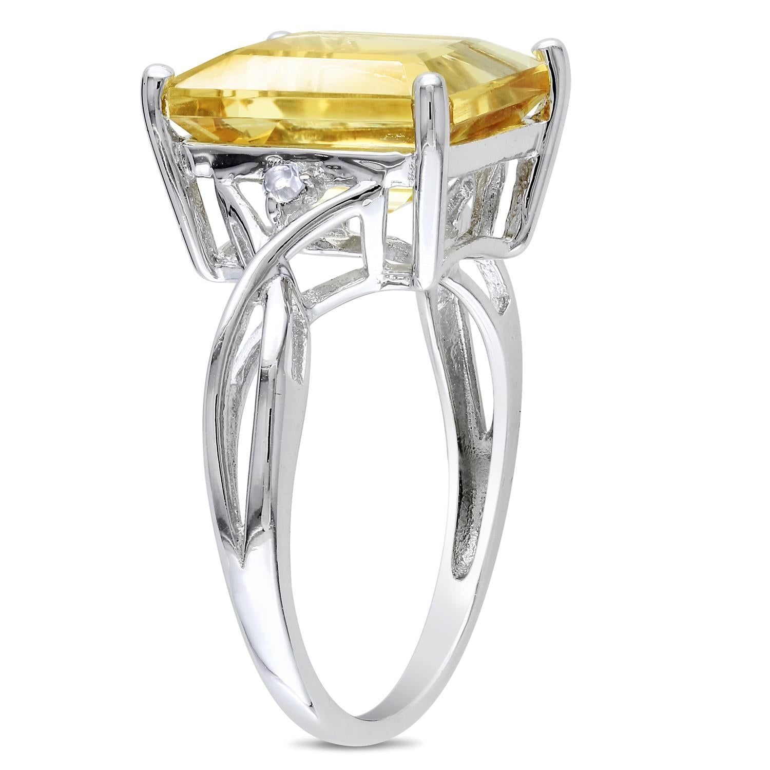 Citrine and White Topaz Ring sold by Lord & Taylor product image thumbnail 2