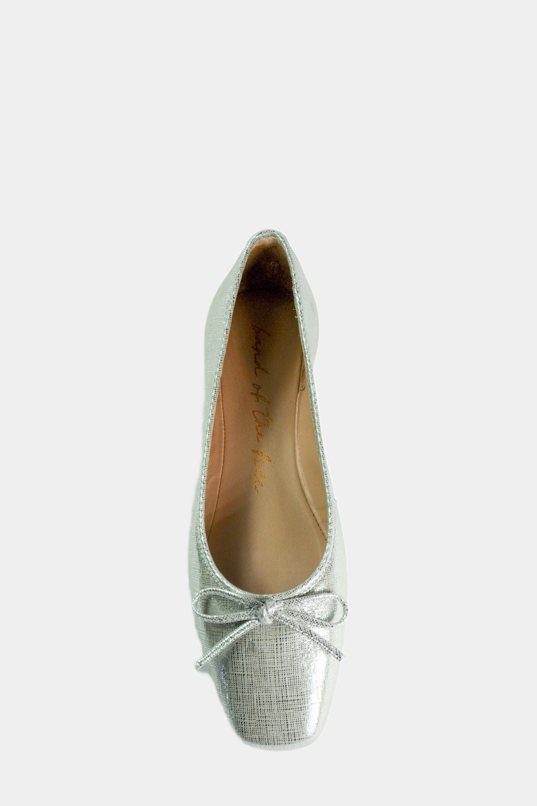 Lancer Silver Leather Ballet Flats sold by Lord & Taylor product image thumbnail 4