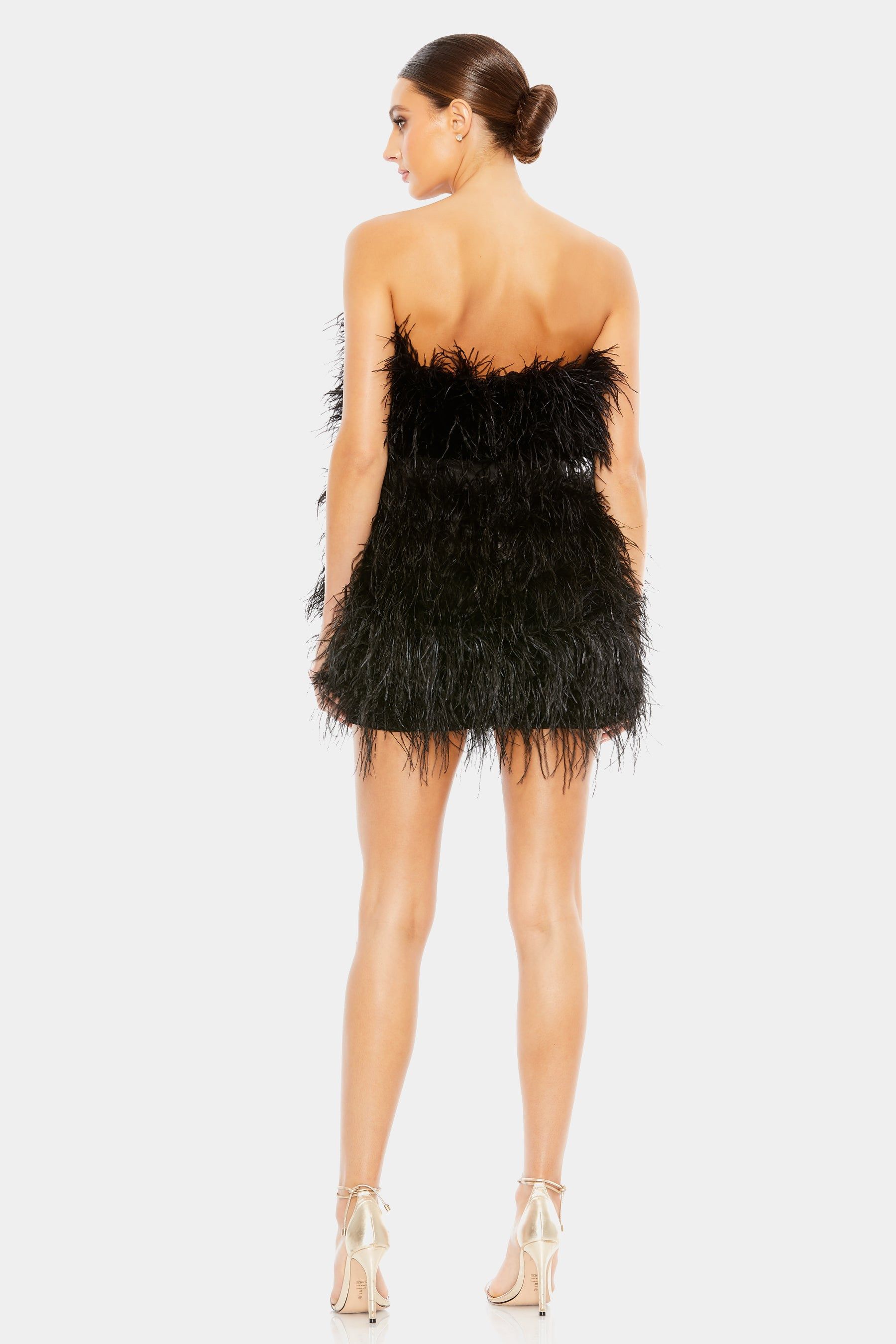 Feather Strapless Mini Dress sold by Lord & Taylor product image thumbnail 3