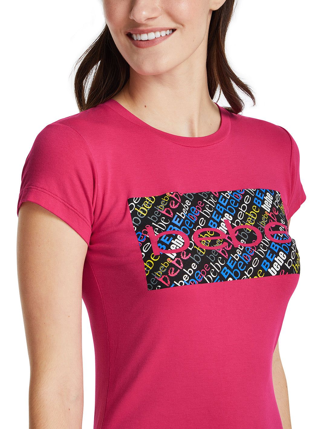 Bebe Pink Logo Graphic Tee sold by Lord & Taylor product image thumbnail 3