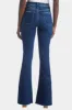 High Rise Slit Uneven Hem Flared Jeans sold by Lord & Taylor