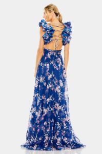 Ruffle Tiered Floral Cut-Out Chiffon Gown sold by Lord & Taylor