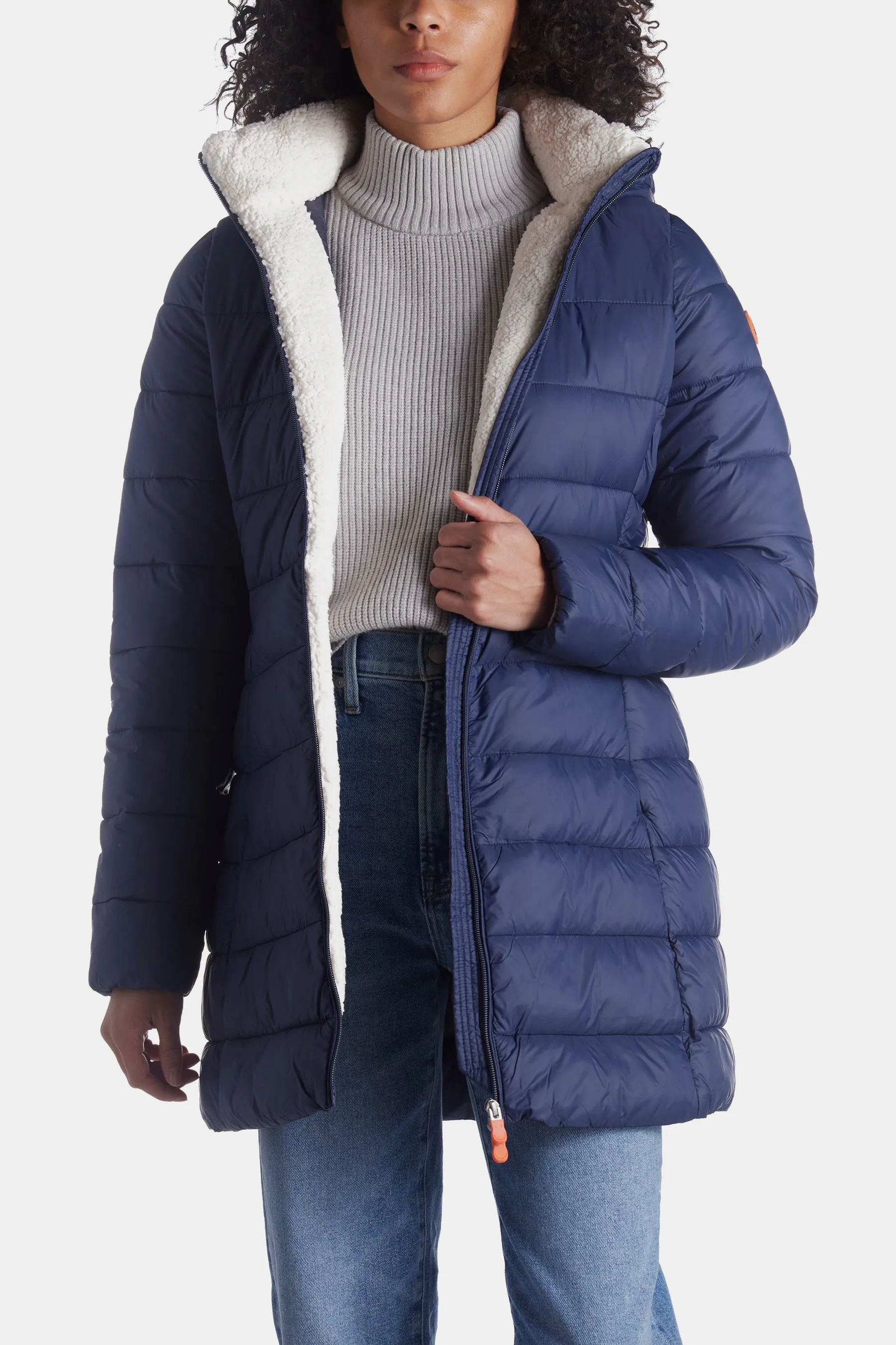 Cleo Long Coat With Sherpa sold by Lord & Taylor