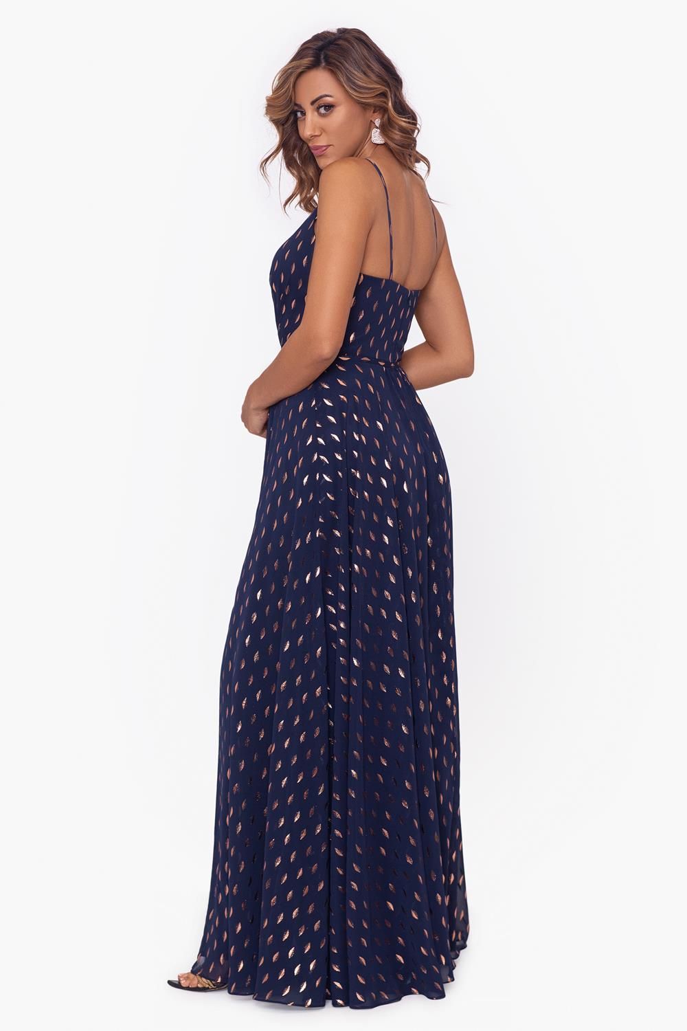 Long Chiffon Metallic Mesh Insert sold by Lord & Taylor product image thumbnail 3