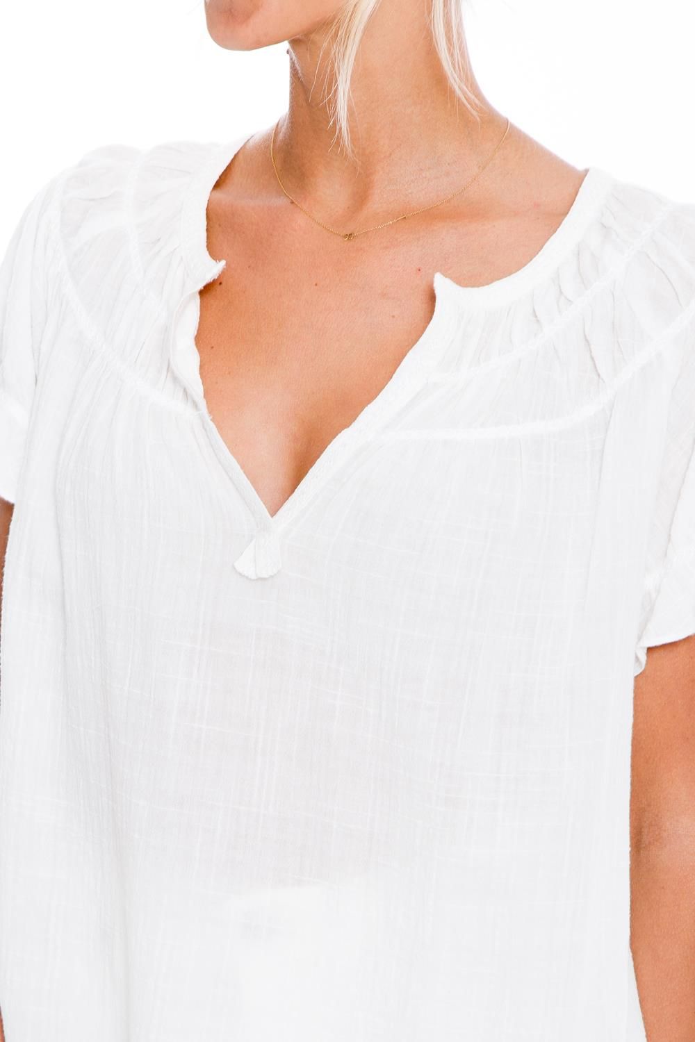 Textured Cotton Short Sleeve Top sold by Lord & Taylor product image thumbnail 4