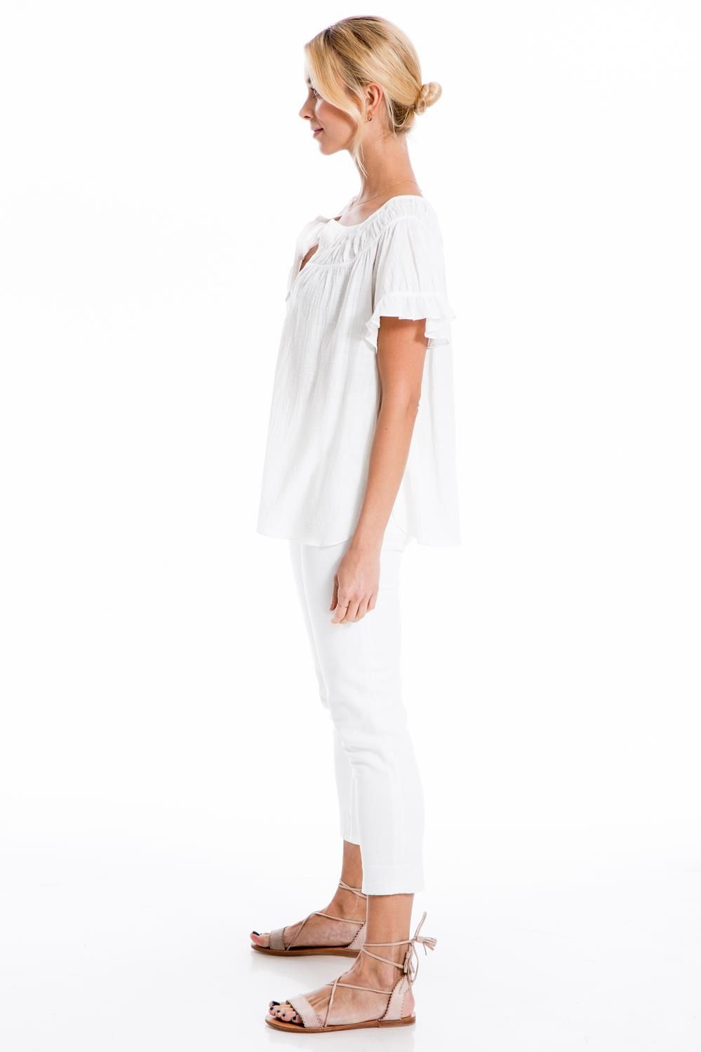 Textured Cotton Short Sleeve Top sold by Lord & Taylor product image thumbnail 2