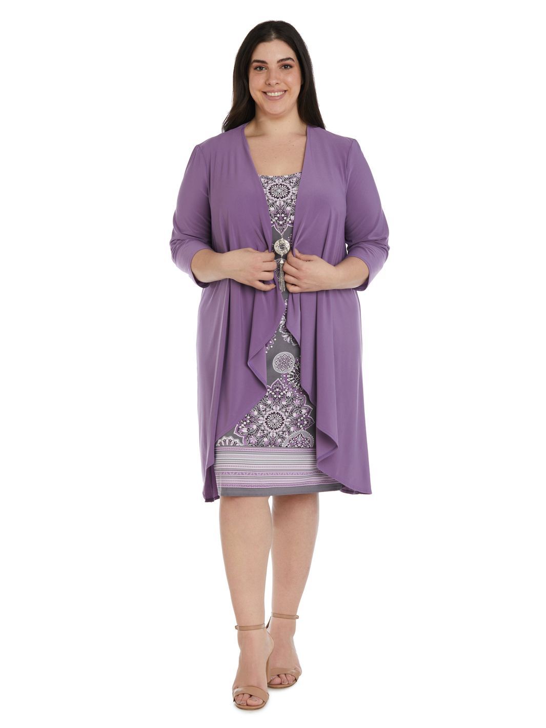 Two-Piece Puff Print Jacket Dress sold by Lord & Taylor product image thumbnail 6