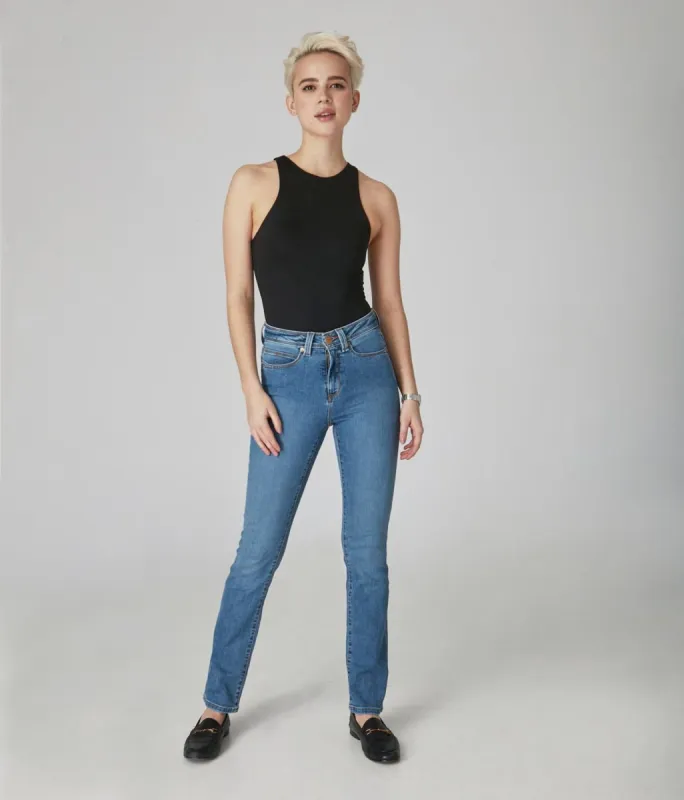 Kate High-Rise Straight Jeans sold by Lord & Taylor