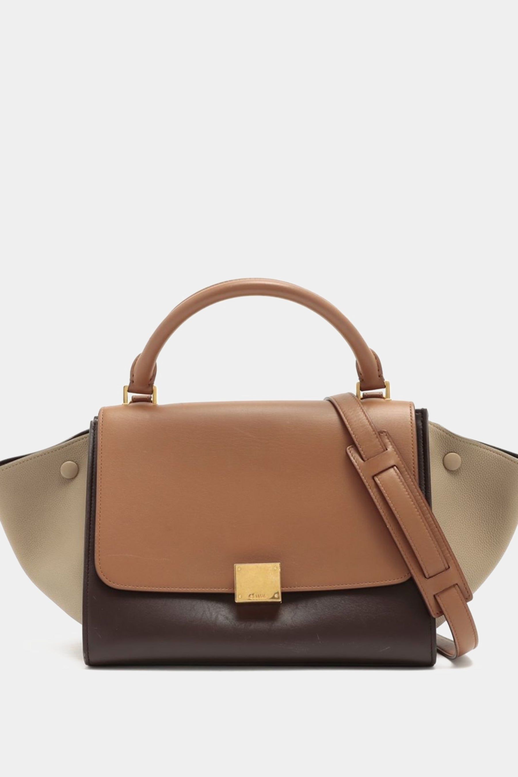 Celine Trapeze Leather Two Way Handbag sold by Lord & Taylor