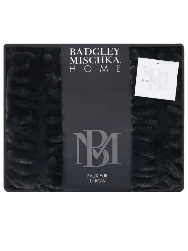 Ruched Faux Rabbit Fur Throw in Gift Box sold by Lord & Taylor