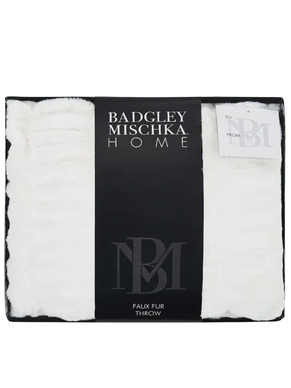 Ruched Faux Rabbit Fur Throw in Gift Box sold by Lord & Taylor