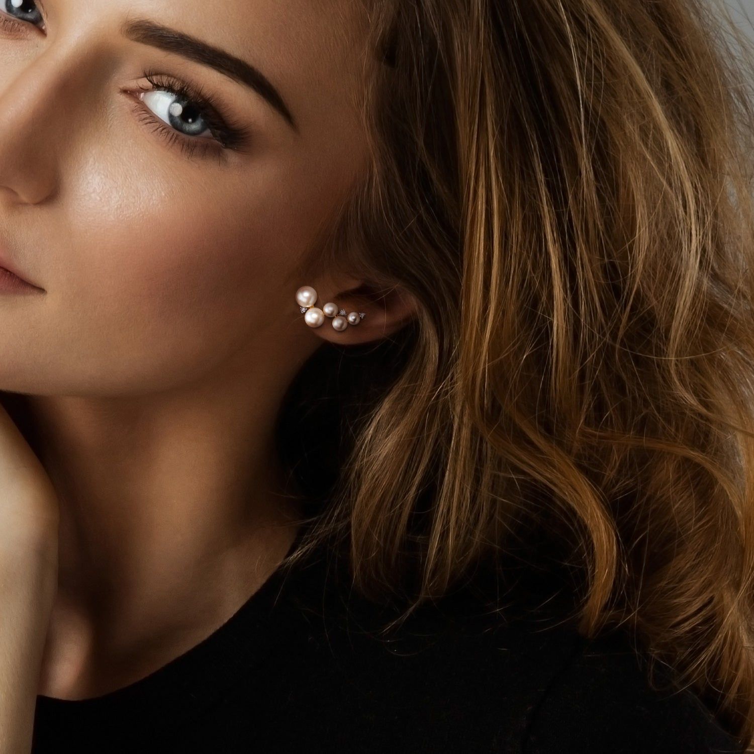 Cultured Freshwater Pearl and White Topaz Climber Earrings sold by Lord & Taylor product image thumbnail 4