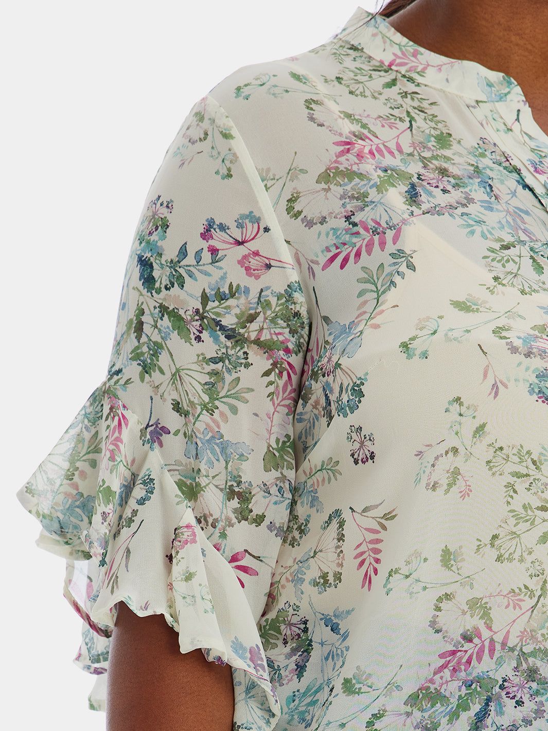 Flutter Sleeve Pintuck Front Blouse sold by Lord & Taylor product image thumbnail 5