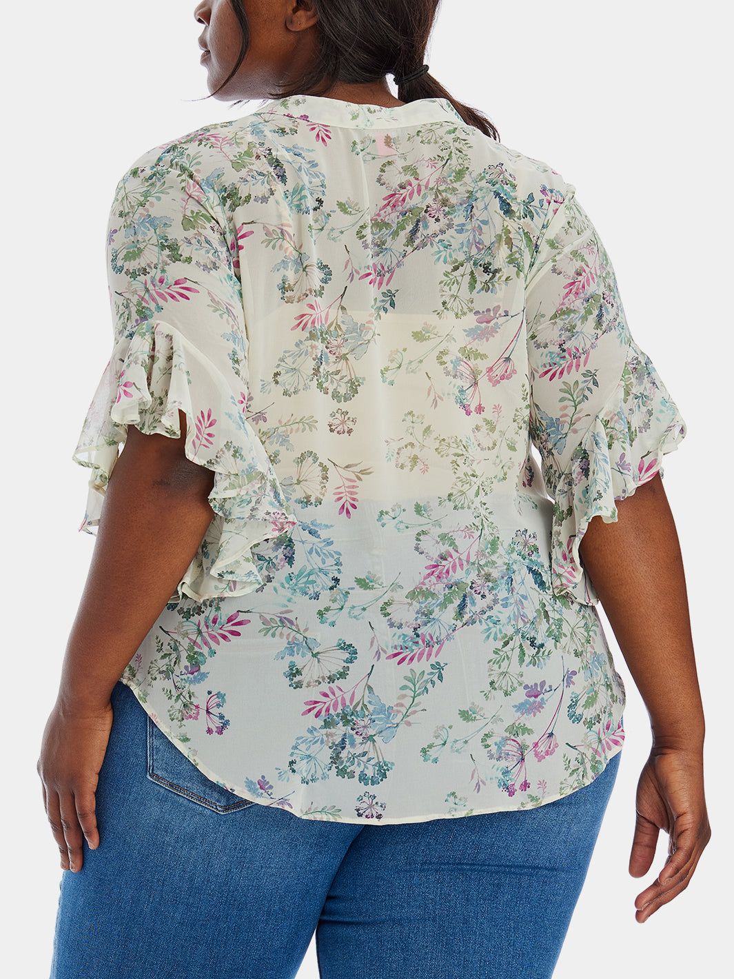 Flutter Sleeve Pintuck Front Blouse sold by Lord & Taylor product image thumbnail 6