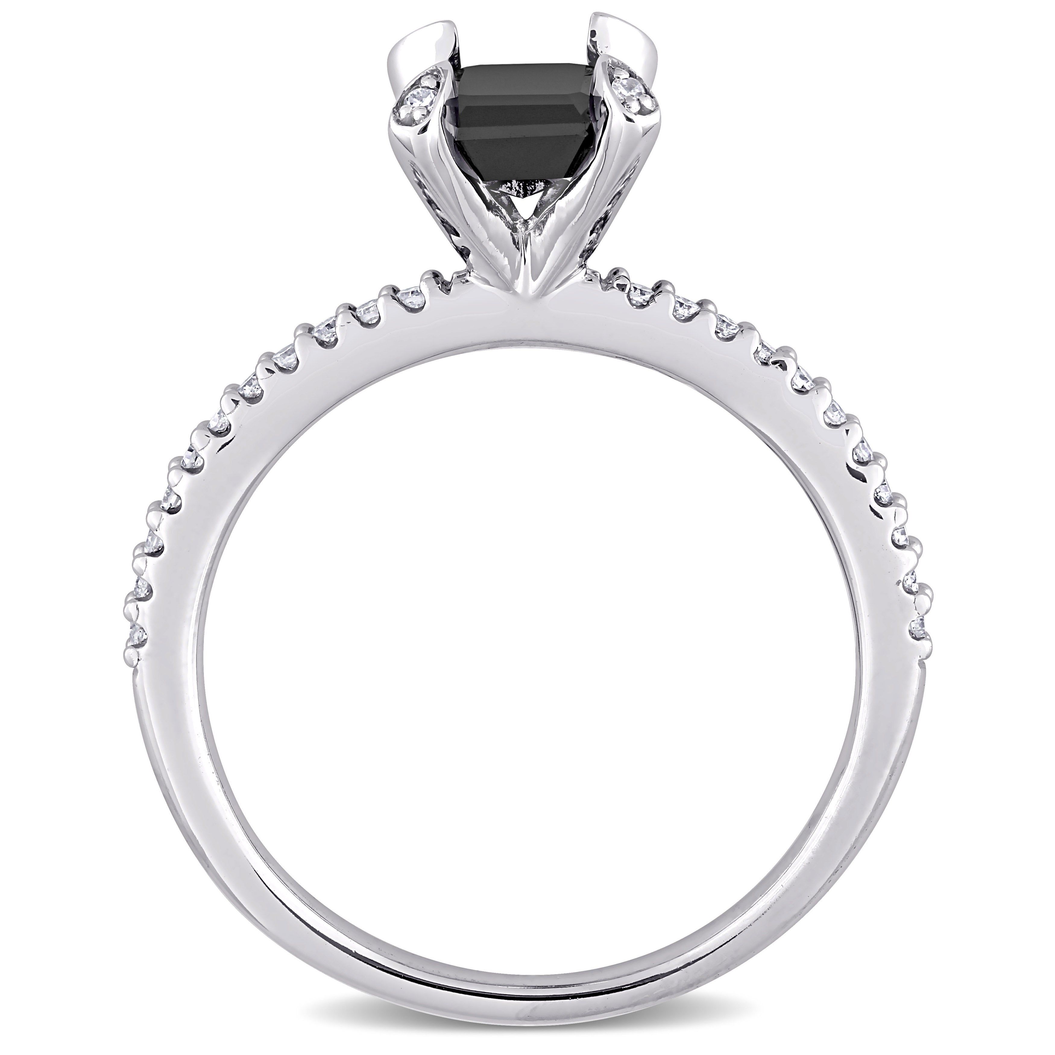 10k White Gold Black and White Diamond Ring sold by Lord & Taylor product image thumbnail 3