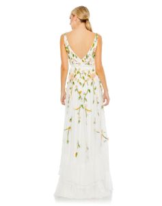 Embellished Sleeveless V Neck A Line Gown sold by Lord & Taylor