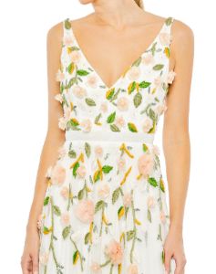 Embellished Sleeveless V Neck A Line Gown sold by Lord & Taylor