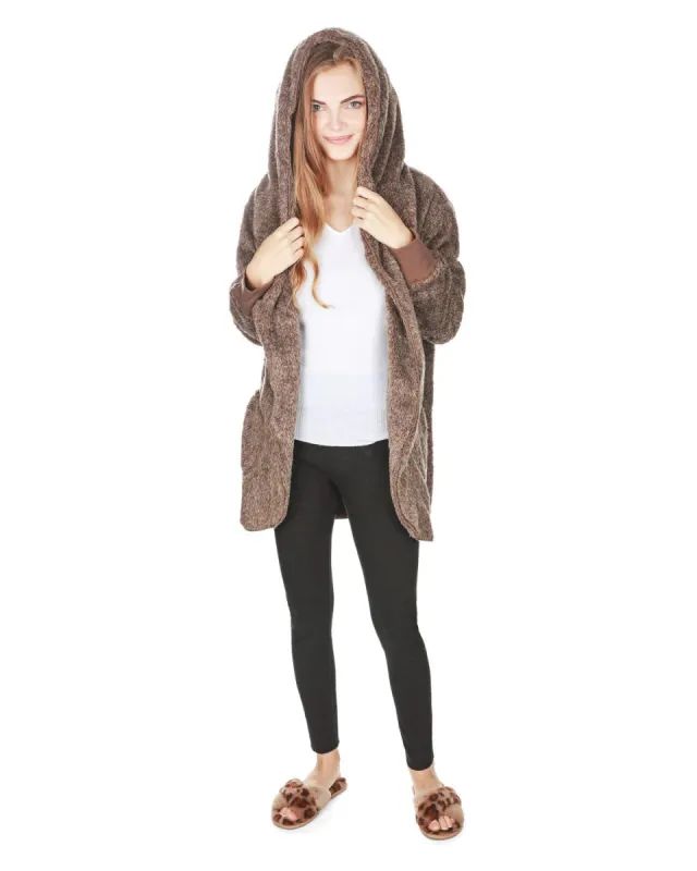 Marled Plush Hooded Lounge Sweater sold by Lord & Taylor