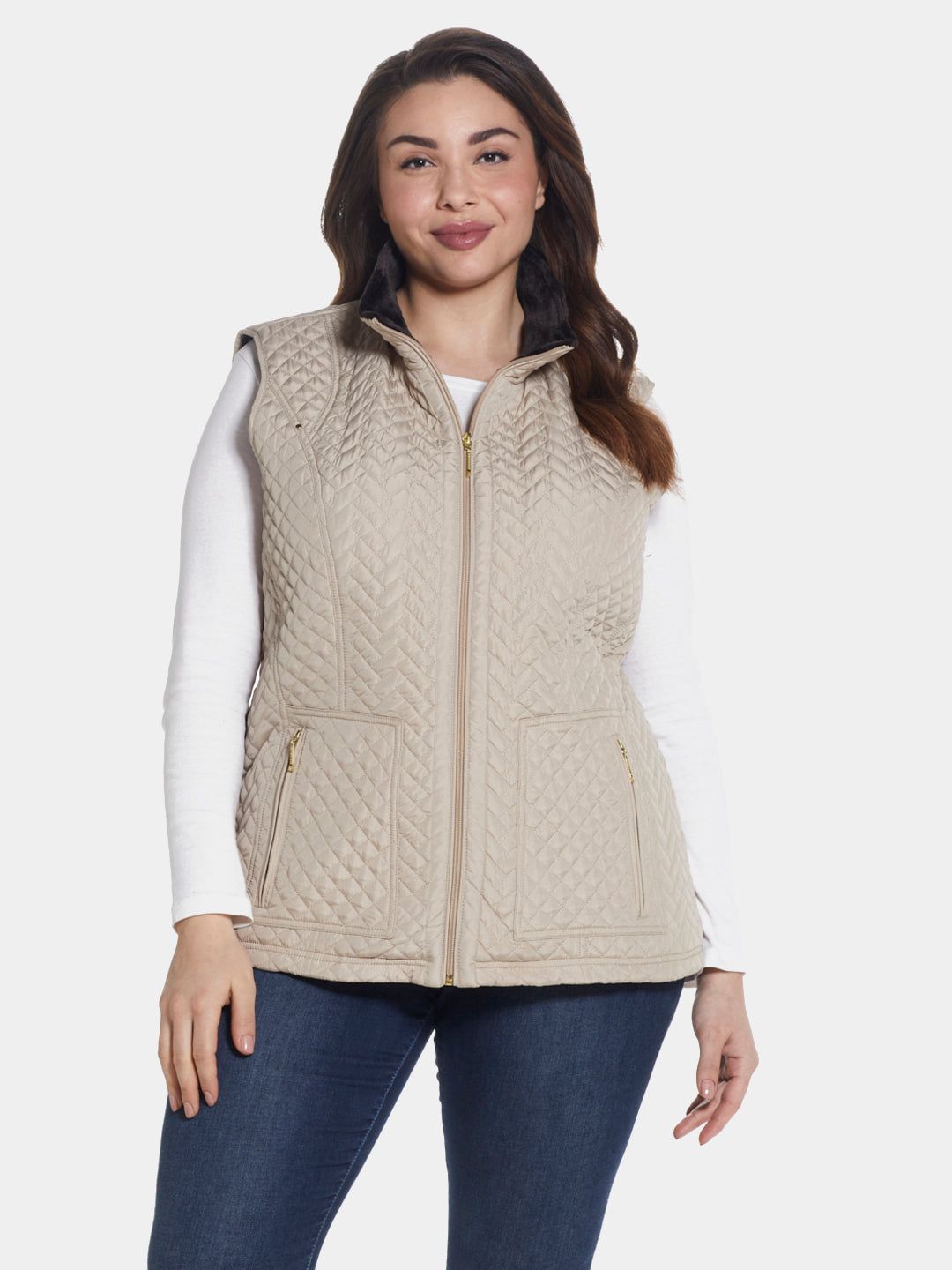 Quilted Vest Plush Lining sold by Lord & Taylor product image thumbnail 4