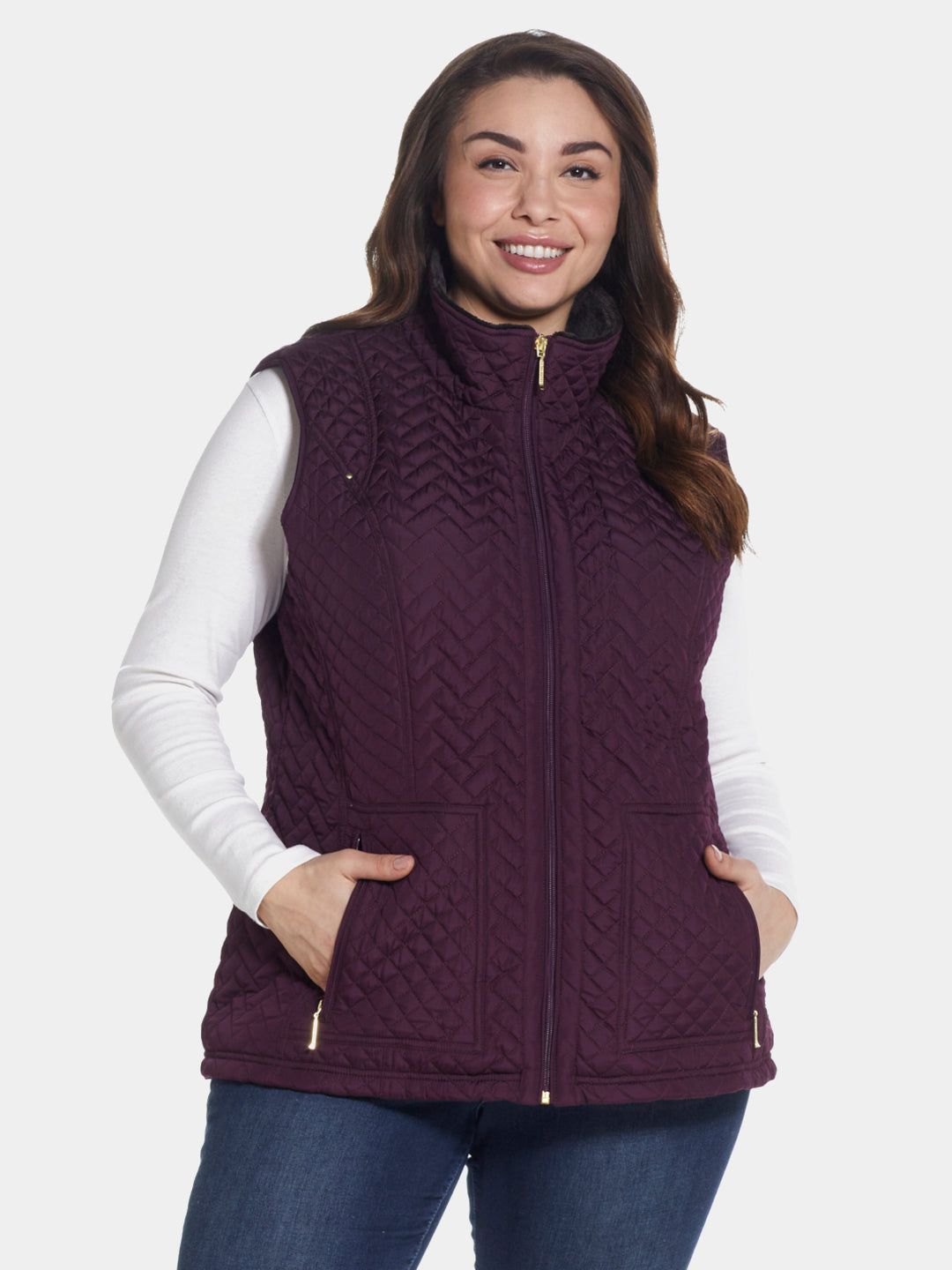 Quilted Vest Plush Lining sold by Lord & Taylor