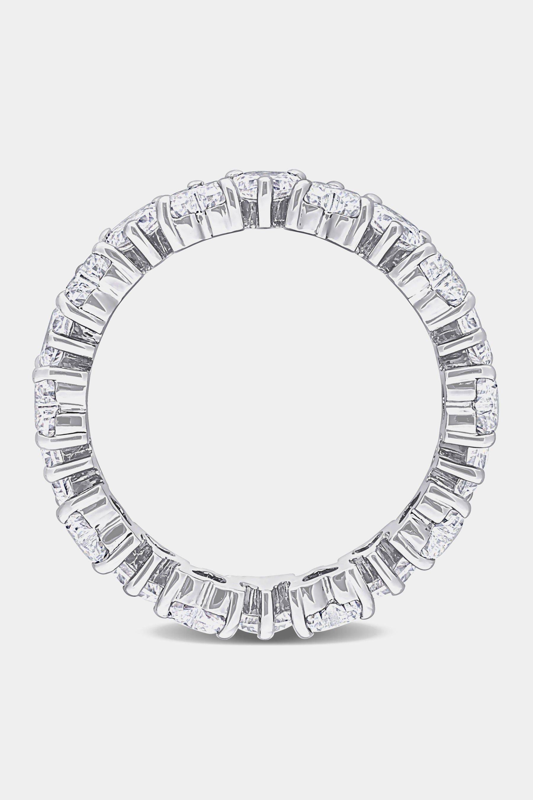 Moissanite Heart Eternity Ring in Sterling Silver sold by Lord & Taylor product image thumbnail 5