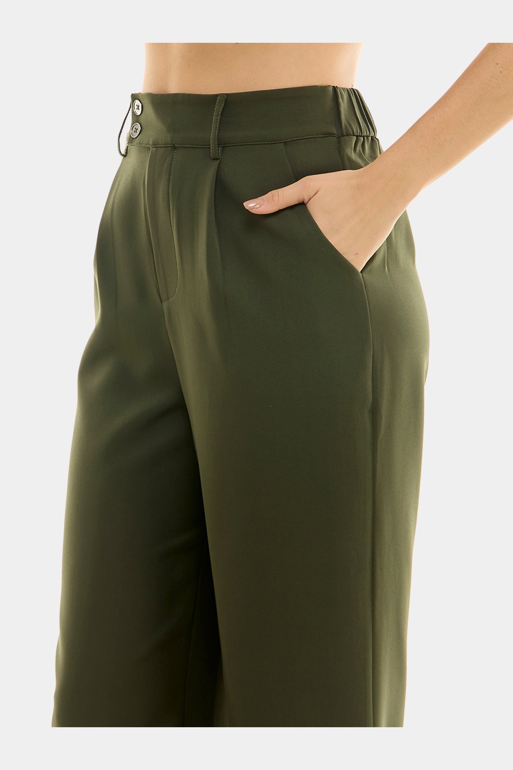Pleat Front Cropped Wide Leg Pant sold by Lord & Taylor product image thumbnail 3
