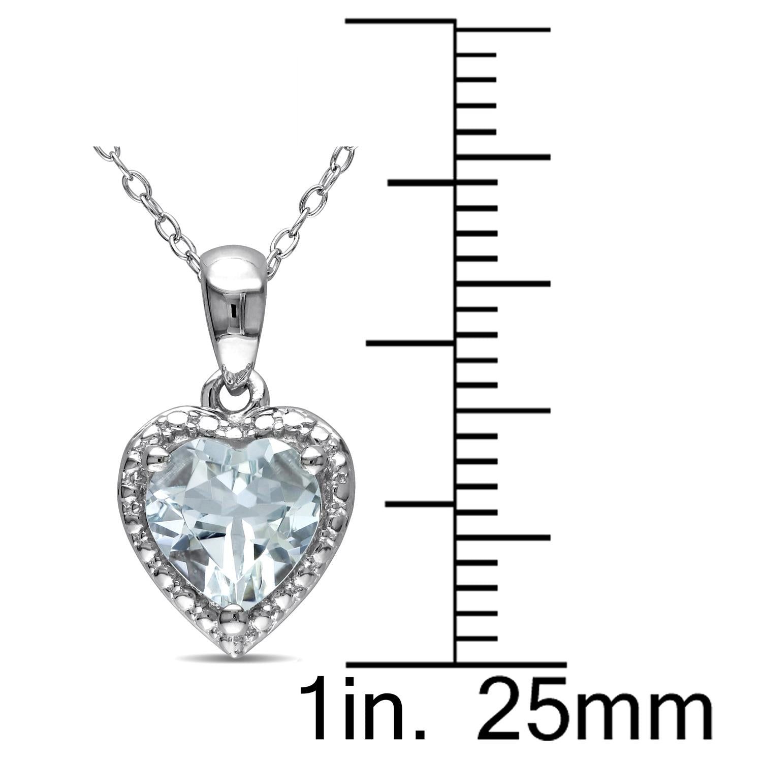 Aquamarine Heart Necklace sold by Lord & Taylor product image thumbnail 3