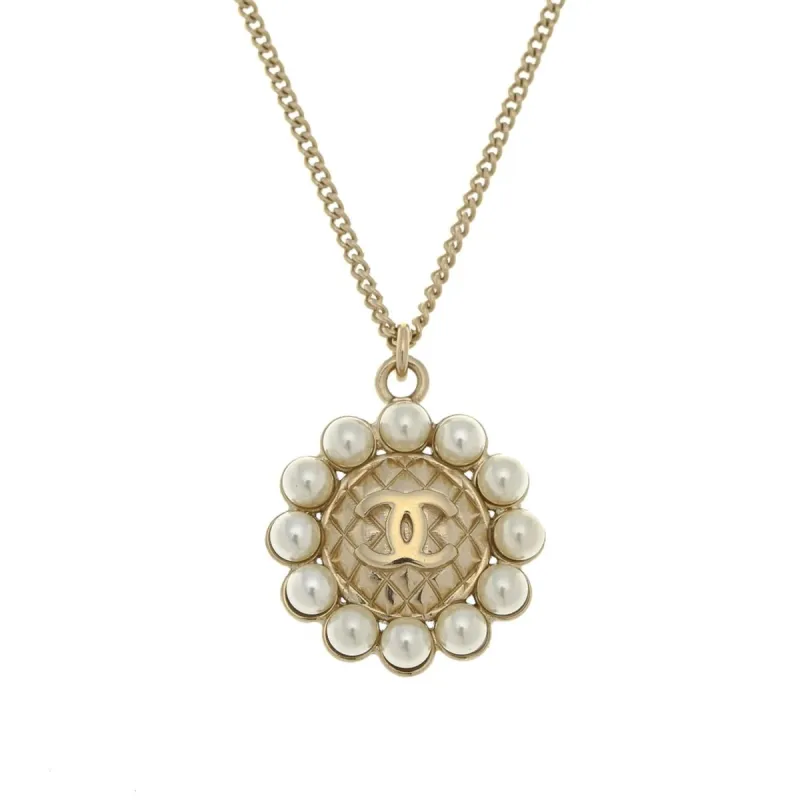 CC Logo Pearl Pendant Necklace sold by Lord & Taylor