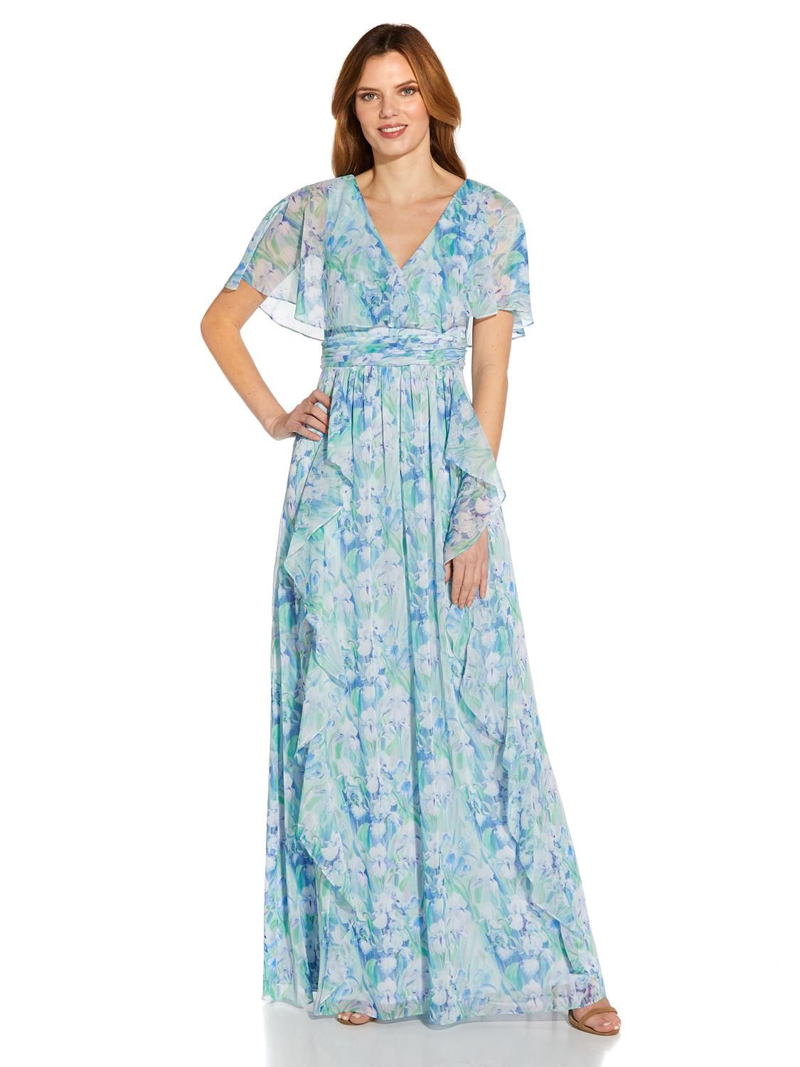 Printed Chiffon Gown sold by Lord & Taylor product image thumbnail 3