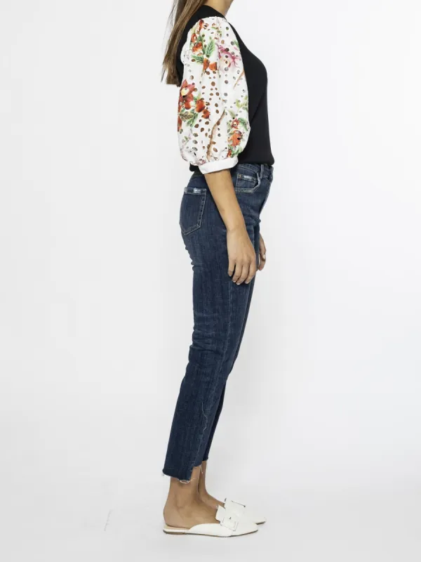 Flower Print See-Through Top sold by Lord & Taylor