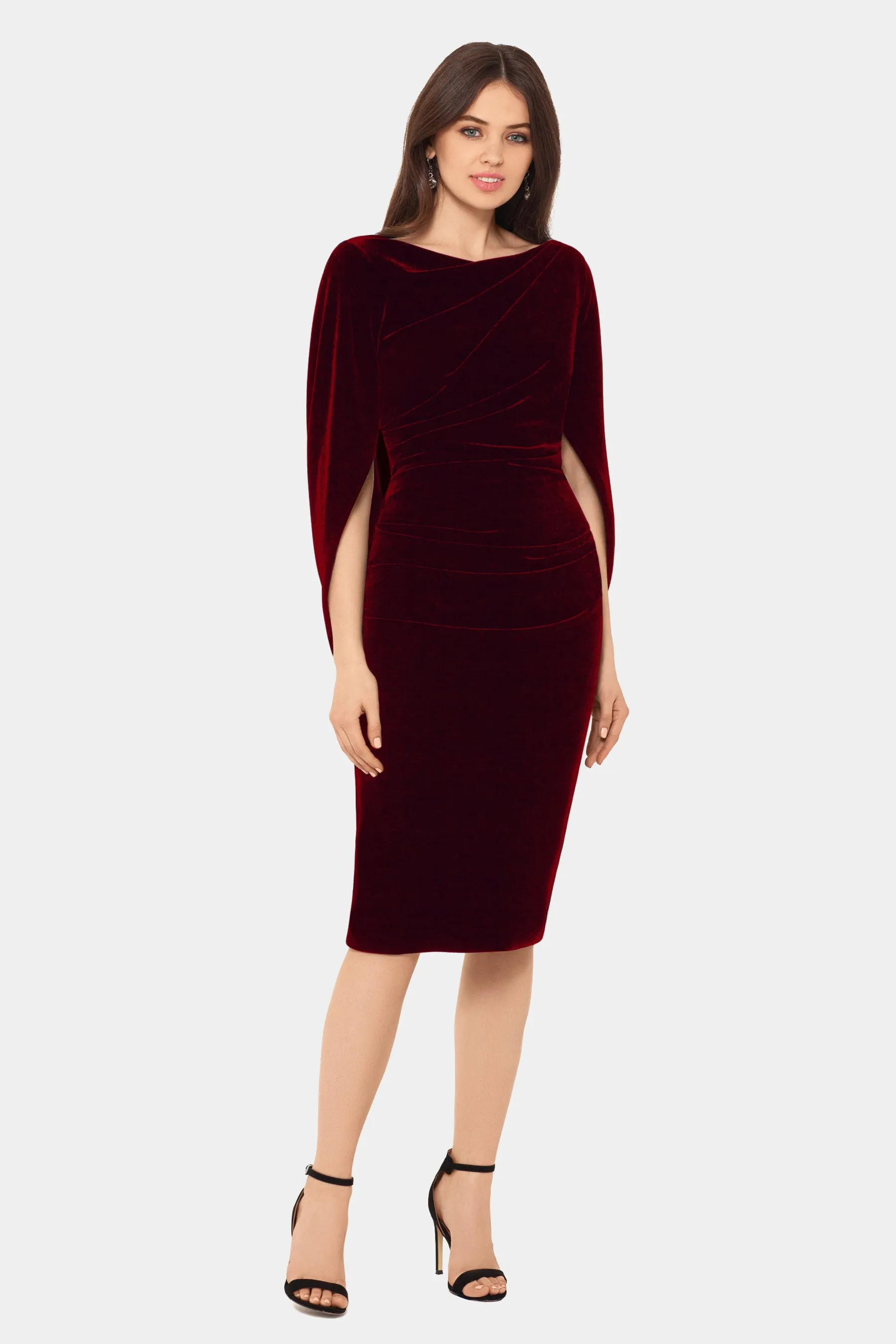 Short Velvet Drape Back sold by Lord & Taylor