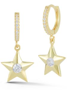 Sterling Silver Star Huggie Earring sold by Lord & Taylor
