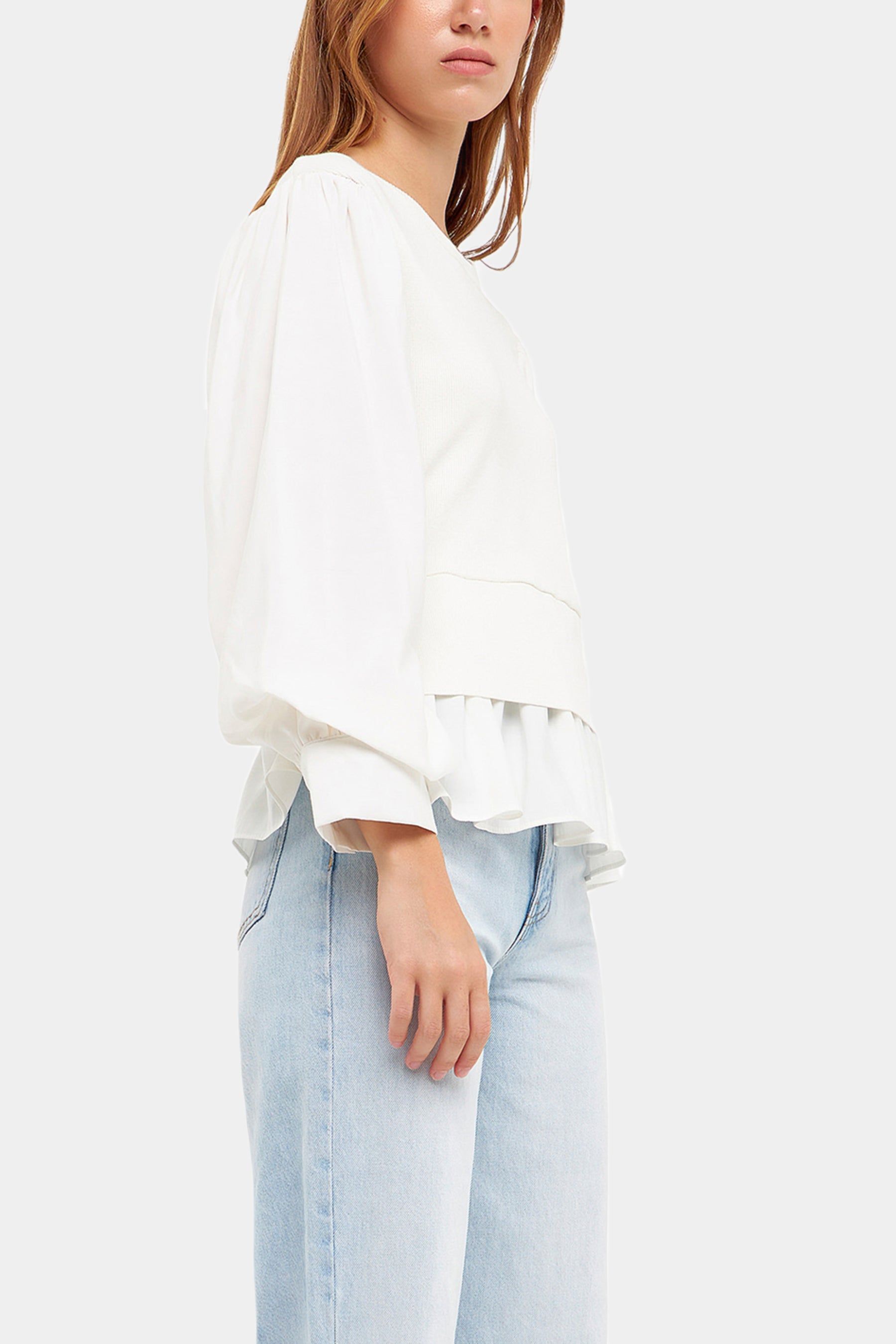 Mixed Media Layered Knit Top sold by Lord & Taylor product image thumbnail 3