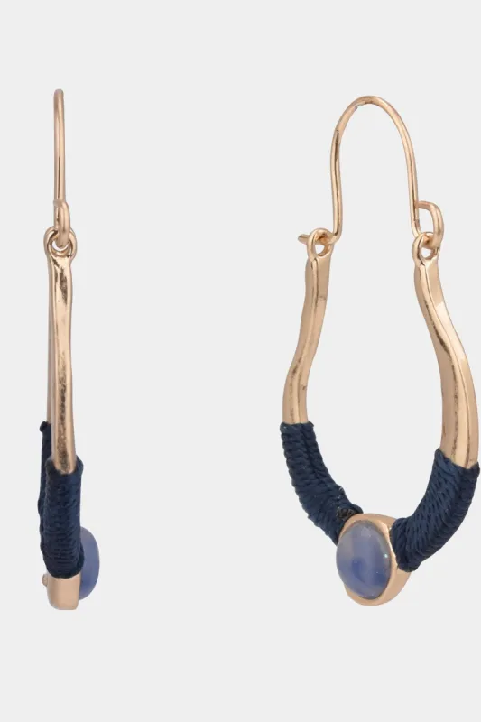 Aventurine Stone Worn Gold Tone Hoop sold by Lord & Taylor