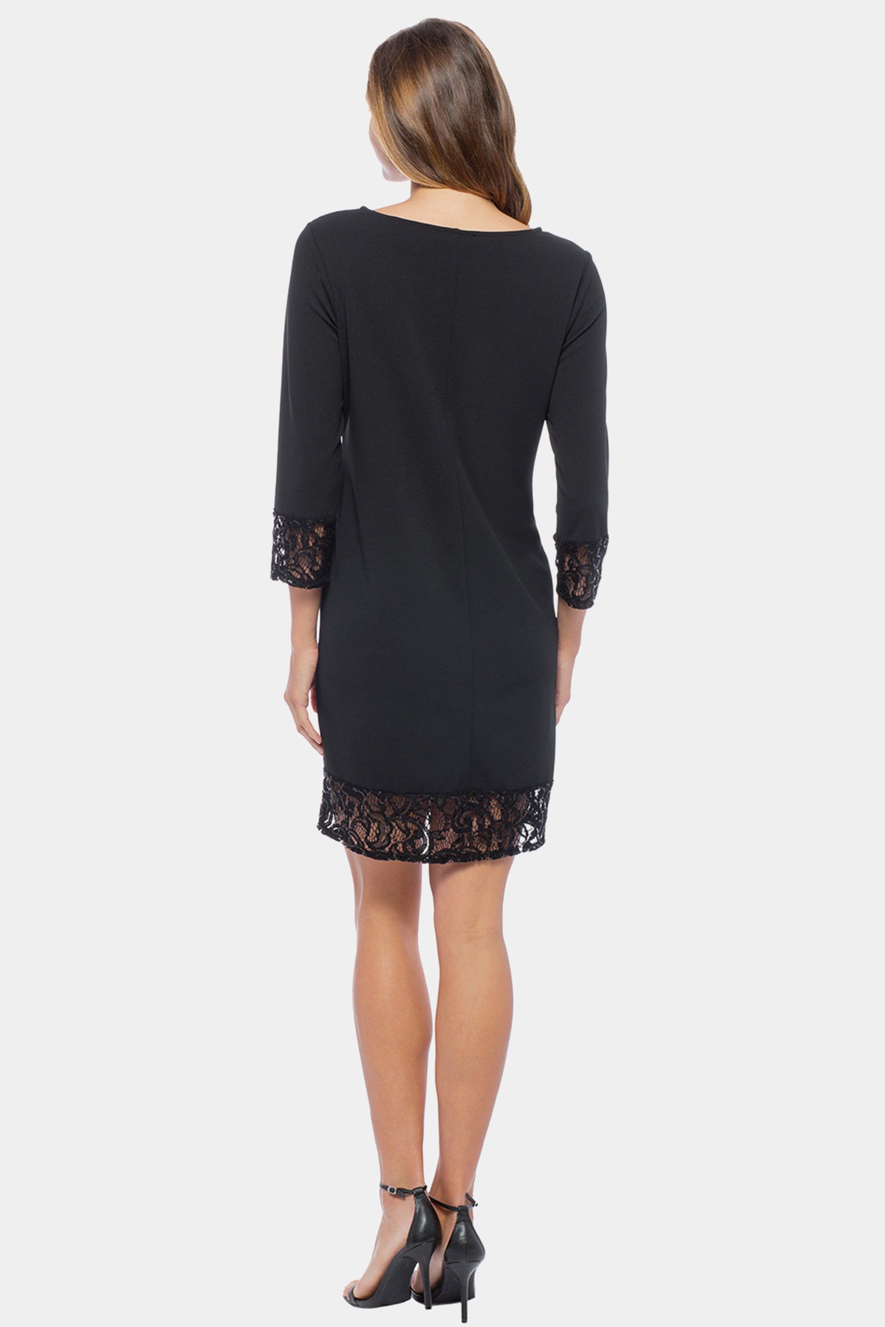 Sequin Lace-Cuff Sleeve Crepe Dress sold by Lord & Taylor product image thumbnail 3