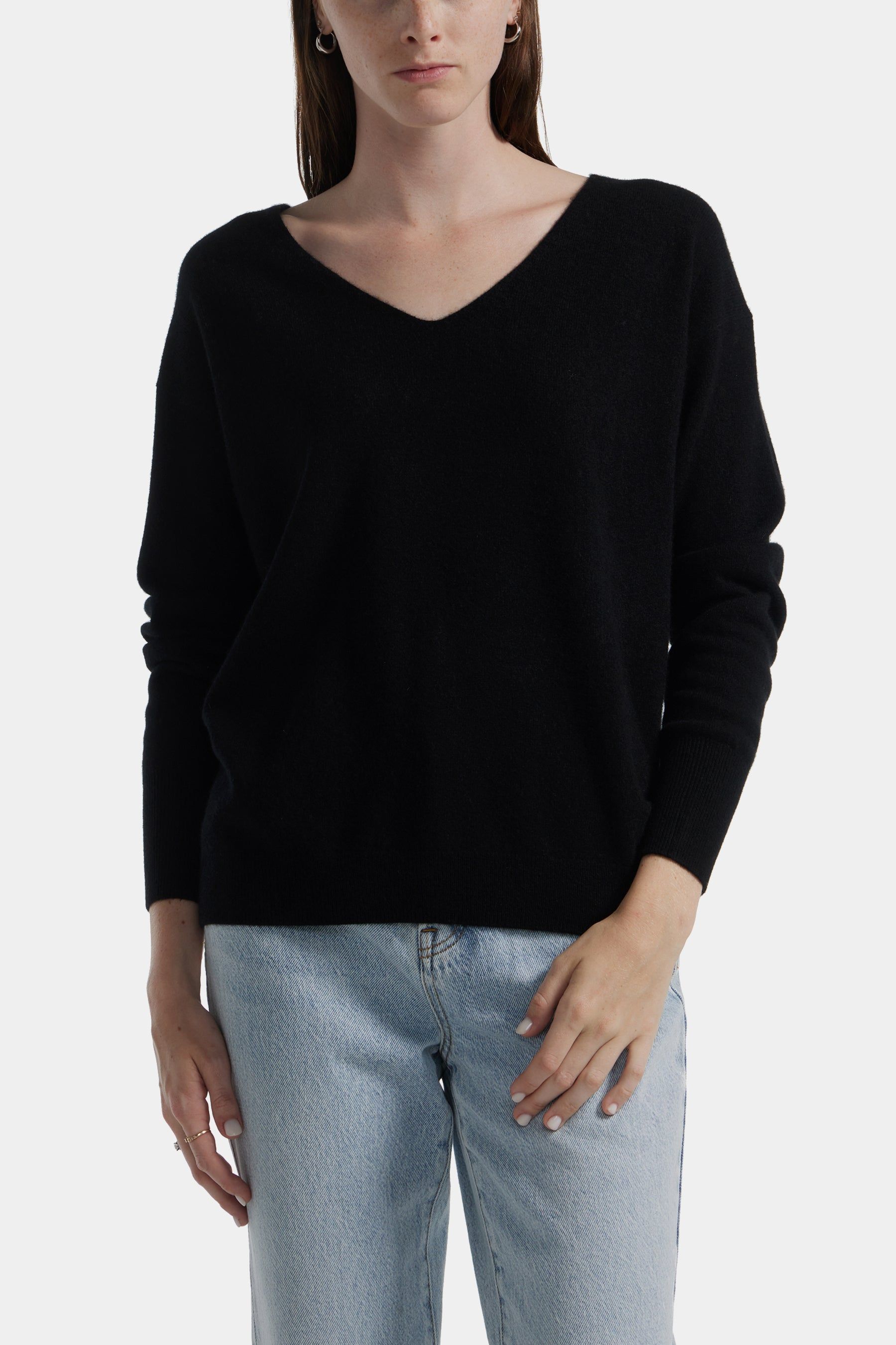 Cashmere V-neck Drop Shoulder Sweater sold by Lord & Taylor product image thumbnail 9