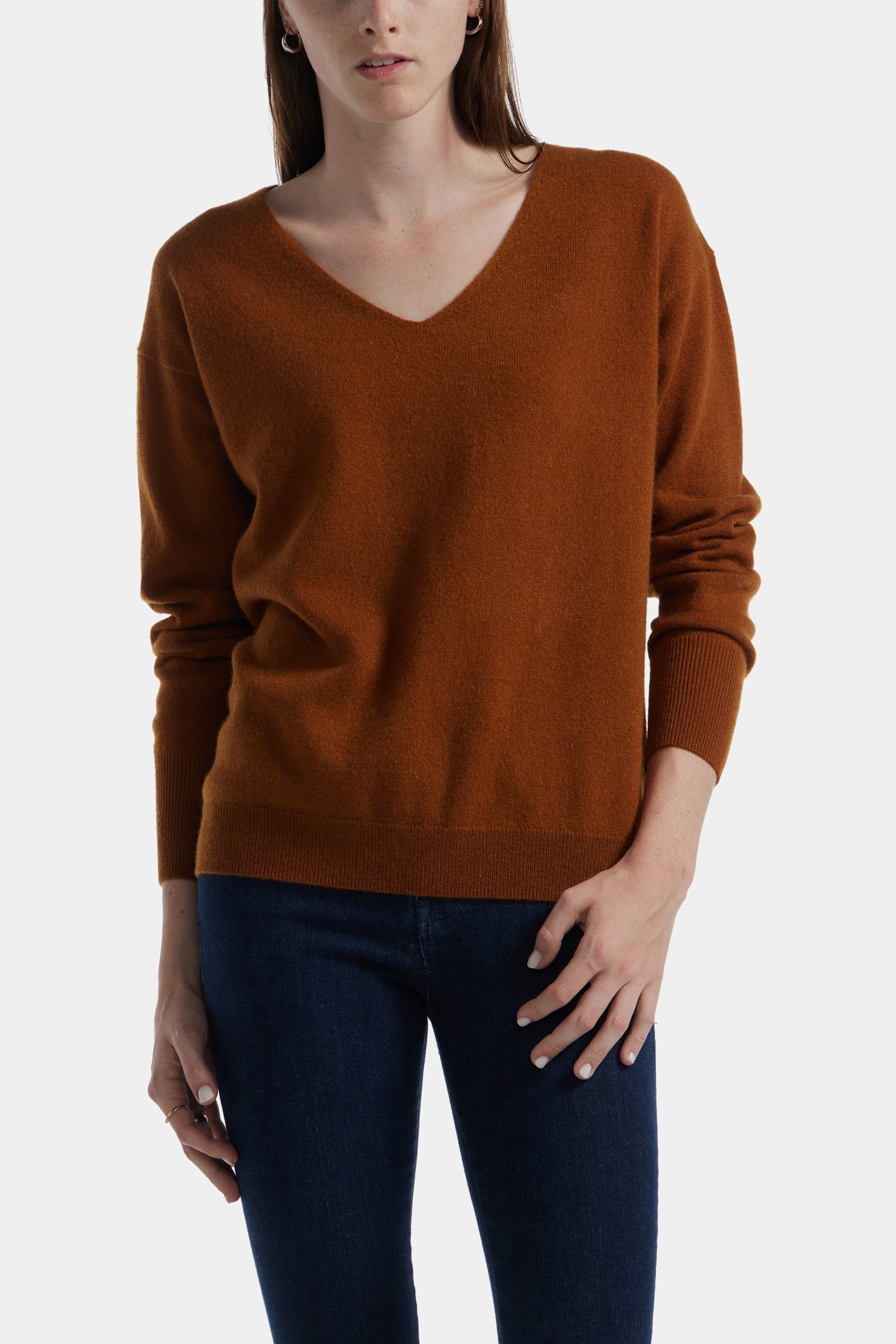 Cashmere V-neck Drop Shoulder Sweater sold by Lord & Taylor product image thumbnail 16