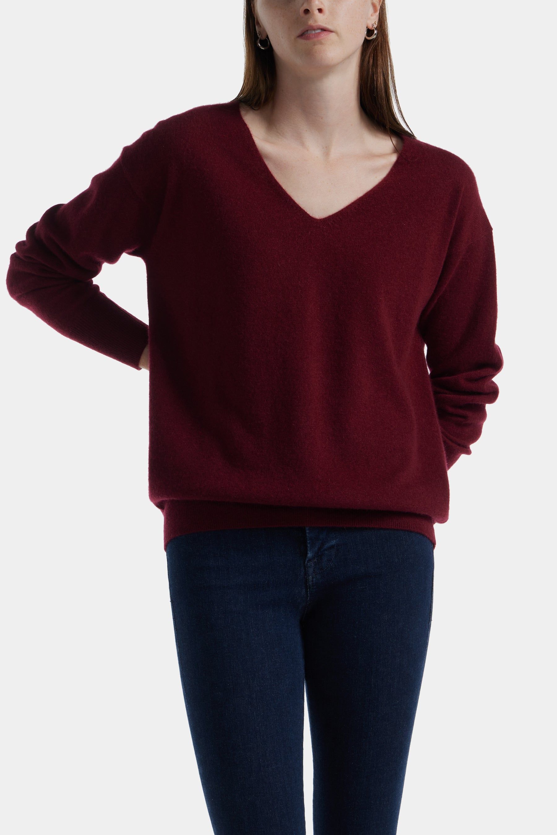 Cashmere V-neck Drop Shoulder Sweater sold by Lord & Taylor product image thumbnail 15