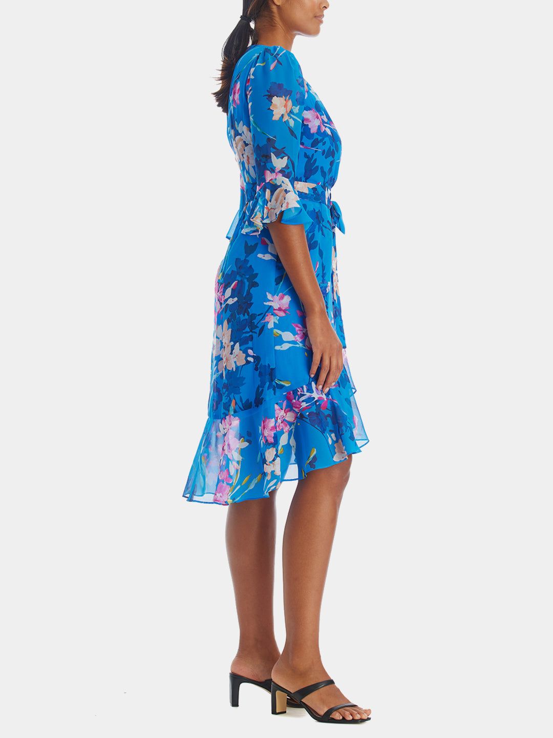 Floral Chiffon Wrap Dress sold by Lord & Taylor product image thumbnail 4