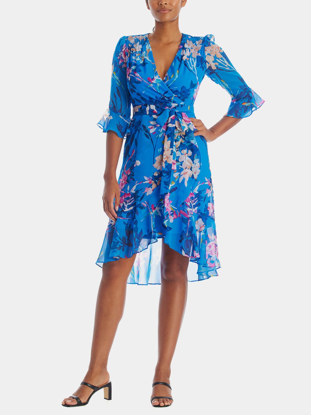 Floral Chiffon Wrap Dress sold by Lord & Taylor product image thumbnail 2